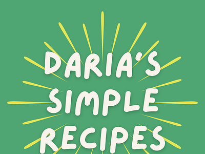 YouTube Logo for "Daria's simple recipes" channel branding cooking blog cooking channel design logo minimal web youtube youtube logo