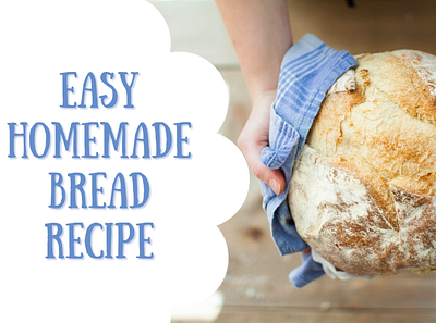 Youtube Thumbnail "Easy Homemade Bread Recipe" branding cooking blog cooking channel design web youtube youtube channel youtube thumbnail