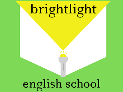 English school "Brightlight" logo branding design english school illustration logo minimal school school app school logo schools web