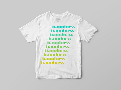 Multicolored Mockup T-shirt "happiness" branding clothing clothing brand clothing design design t shirt t shirt design t shirt mockup