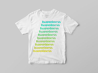 Multicolored Mockup T-shirt "happiness"