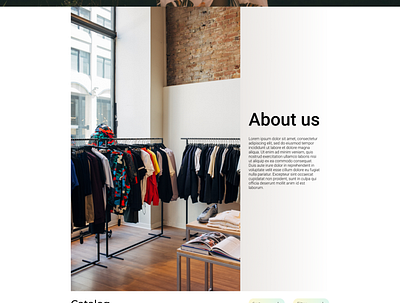 Page 2 for an online clothing store. branding design online shop shop ui web webdesign website