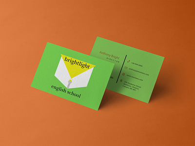 Business card for english school "Brighlight" branding business business card design business card mockup businesscard design e commerce e commerce design logo school design ui web