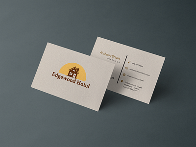 Business card for Edgewood Hotel branding business card business card design business card template design hotel hotel branding ui web webdesign website