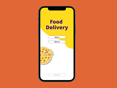 Food Delivery App First page branding design food food app illustration logo ui web webdesign