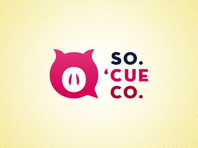 So.'Cue Co. Full Logo, Short barbecue bbq logo pig