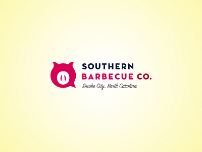 So.'Cue Co. Logo - Horizontal barbecue bbq logo nc pig pork smoke city socueco