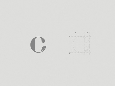 Simple minimal C letter logo mark for Health and Wellness brand