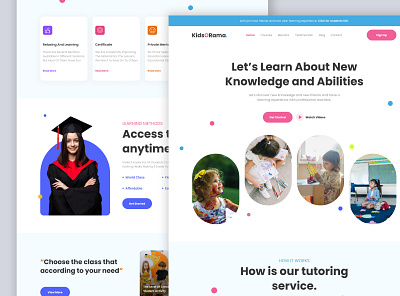Childhood Education Landing Page figma landingpage mobile app ui design productdesign ui ui design uiux userinterfacedesign webdesign webui
