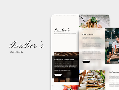 Case Study on Gunther's (link in description) branding case study casestudy design figma food graphic design illustration logo restaurant ui ui design uiux ux ux design vector web web design