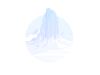 Iceberg negative space illustrator circular layout landscape snow iceberg vector illustration