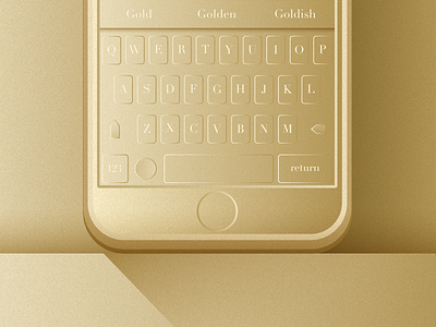 Golden custom keyboard gold gradient sketch themeboard