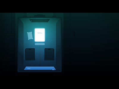 Elevator adobe illustrator elevator game gradient illustration illustrator light vector