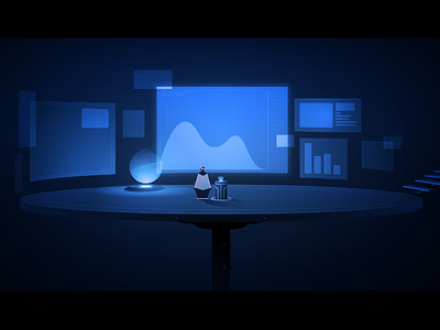 Control Center adobe illustrator display future game hologram illustration light vector