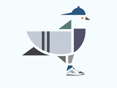 Bird Is Tha Word bird design geometric geometry hypebeast illustration new york nike pigeon shoes sneaker sneakerhead vector