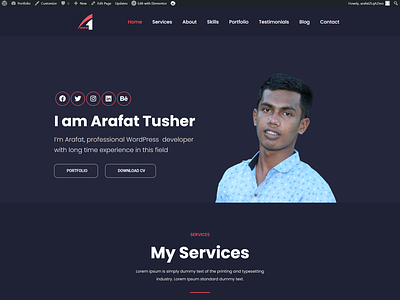 Portfolio website design