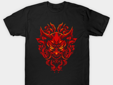 Oni mask japanese t-shirt