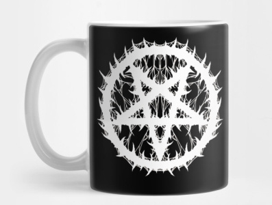 PENTAGRAM MUG art artwork blackmetal darkart darkartwork drawn illustration luciver metal mug pentagram satanic teepublic