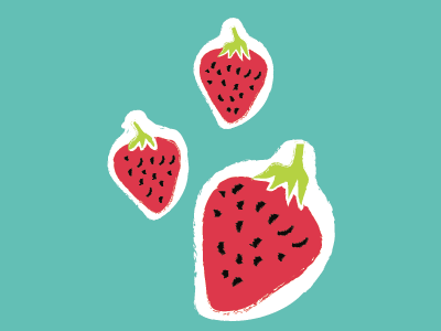 Strawberries farm fruit illustration organic sketch strawberry