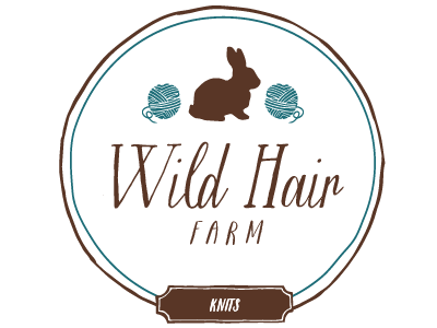 Label for Handmade Knits bunnt farm knitting organic rabbit yarn