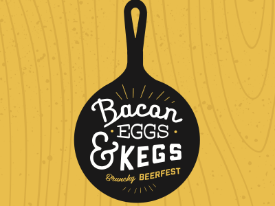 Logo Concept bacon beer cast iron eat eggs kegs pint skillet wheat