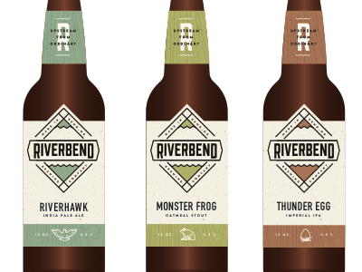 Beer Packaging Concept beer bend bottle branding logo moutain packaging river