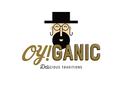 Oyganic logo avatar face identity jewish kosher logo man script