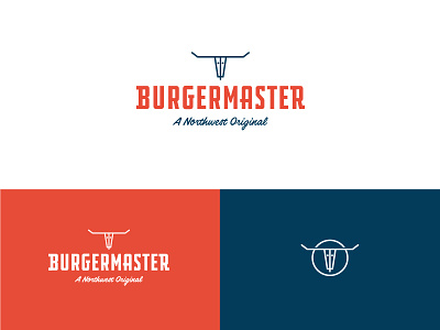 Bugermaster Logo brand burger cow logo steer