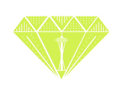 The Emerald City diamond green seattle space needle