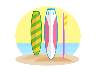 Surfboards digital art drawing flat design graphic design illustration illustration 2d vector vector art vector graphics vector illustration