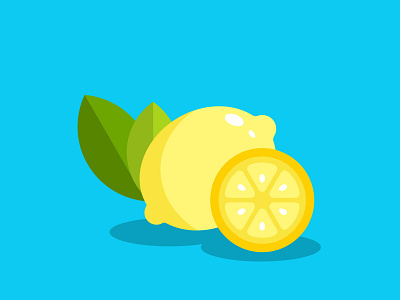 Lemons design digital art drawing flat flat design graphic design icon illustration illustration 2d minimal vector