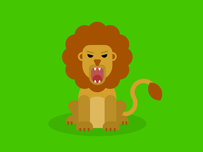 Lion digital art drawing flat design graphic design illustration illustration 2d vector vector art