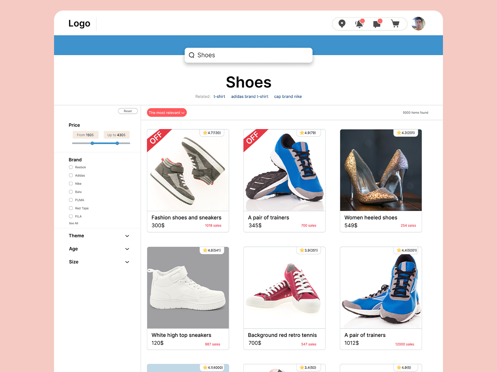 Ecommerce Store by Sadegh on Dribbble