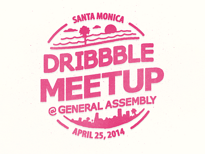 LA Dribbble Meetup illustration logo los angeles mark meetup typography