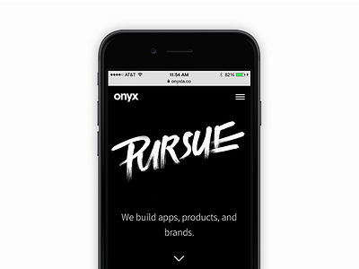 Pursue brush hand lettered lettering mobile responsive type typography web