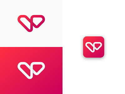 V Mark app app icon depth logomark mark minimal simple