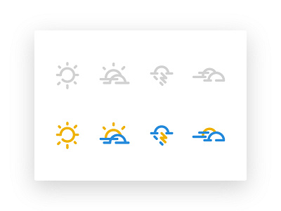 Weather & Location icon illustration location los angeles monoline simple weather