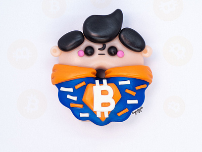 Satoshi The Donut art bitcoin clay crypto currency cryptocurrency donut satoshi