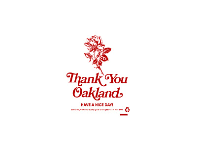 Thank You Oakland bodega california corner flower oakland rose store type