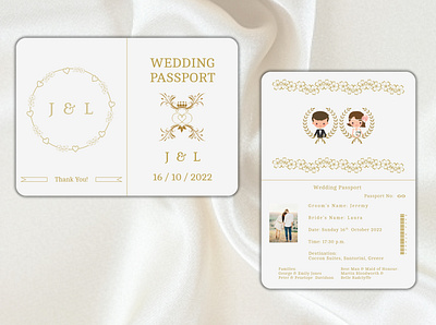 Wedding Passport design graphic design