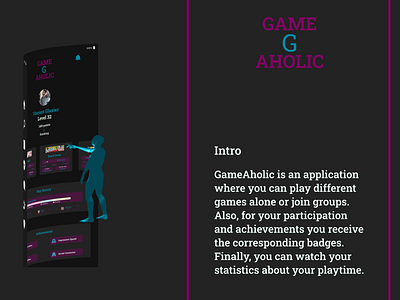 G - GameAholic application design game ui ux