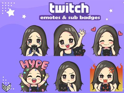 preview affiliate cartoon chibi chibi twitch emotes cute cartoon emotes emotes for twitch streamer twitch twitch emotes twitchemotes