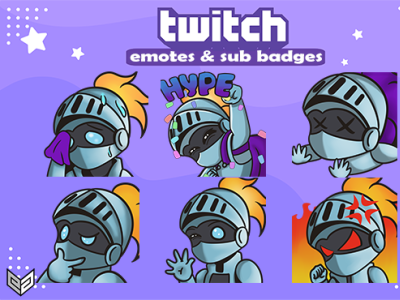 twitch emotes affiliate cartoon chibi twitch emotes commission cute cartoon emotes emotes for twitch knight streamer twitch twitch emotes