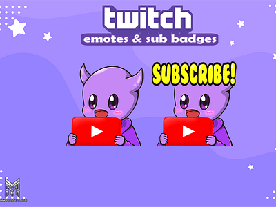 subscribe cute purple emotes youtube