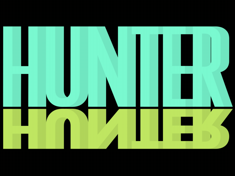 Hunter X Hunter animation graphic design motion graphics typographic animation typography