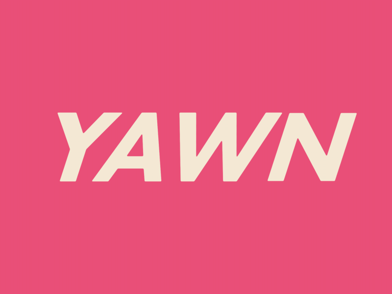Yawn animation graphic design logo motion graphics typographic animation typography