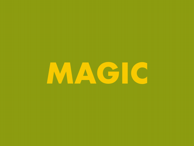 Magic aftereffects animation design graphic design logo motion graphics type typographic animation typography