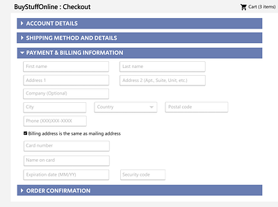 Daily UI :: #002 checkout page design ui web