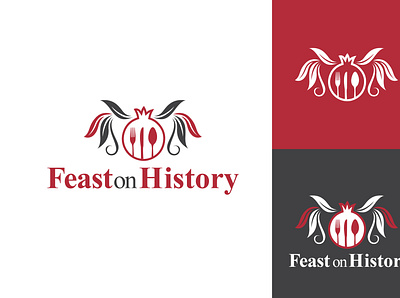 Feast on History design illustration logo