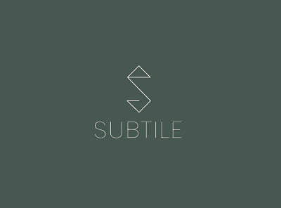 Subtile design flat illustration logo minimal